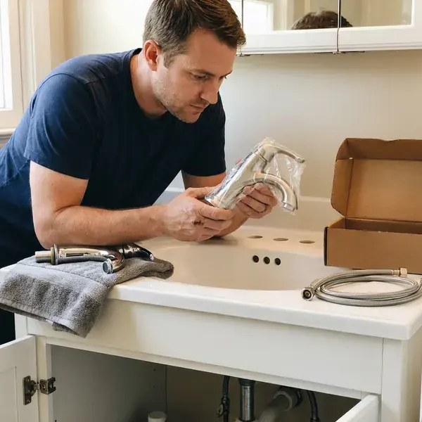 HKL Plumbing technician providing faucet replacement in Kihei, HI
